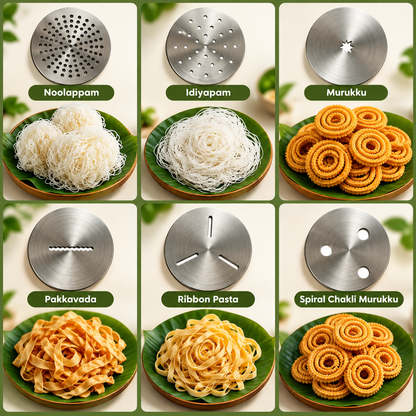 HouseNest 12-Mould Electric Idiyappam, Noolappam, Murukku, Noodles & Pasta Maker